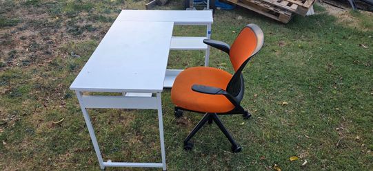 Wooden Desk With Chair