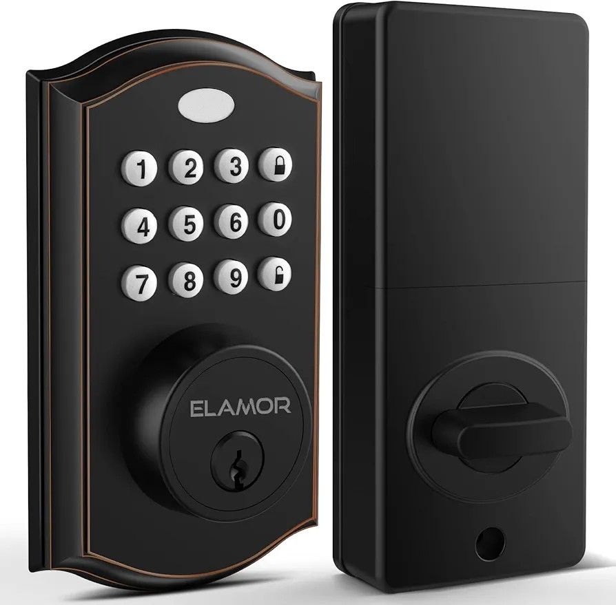 Keyless Entry Door Lock - Electronic Deadbolt Lock with Keypads, Auto Lock, 50 User Codes, Security Waterproof Smart Lock Easy to Install, Ideal for F