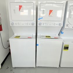 GE 2.3 cu. ft. Washer 4.4 cu. ft. Electric Dryer Combo in White