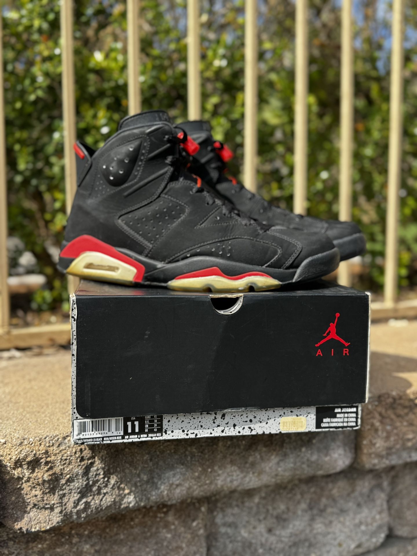Jordan 6 Infrared Black 2014 Size 11