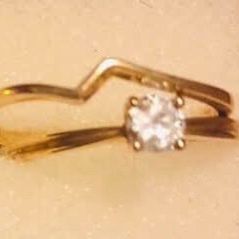 Engagement Set Real Gold Ring 
