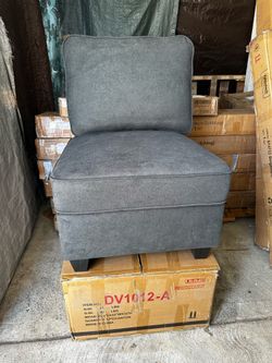 Armless Chair Dark Gray