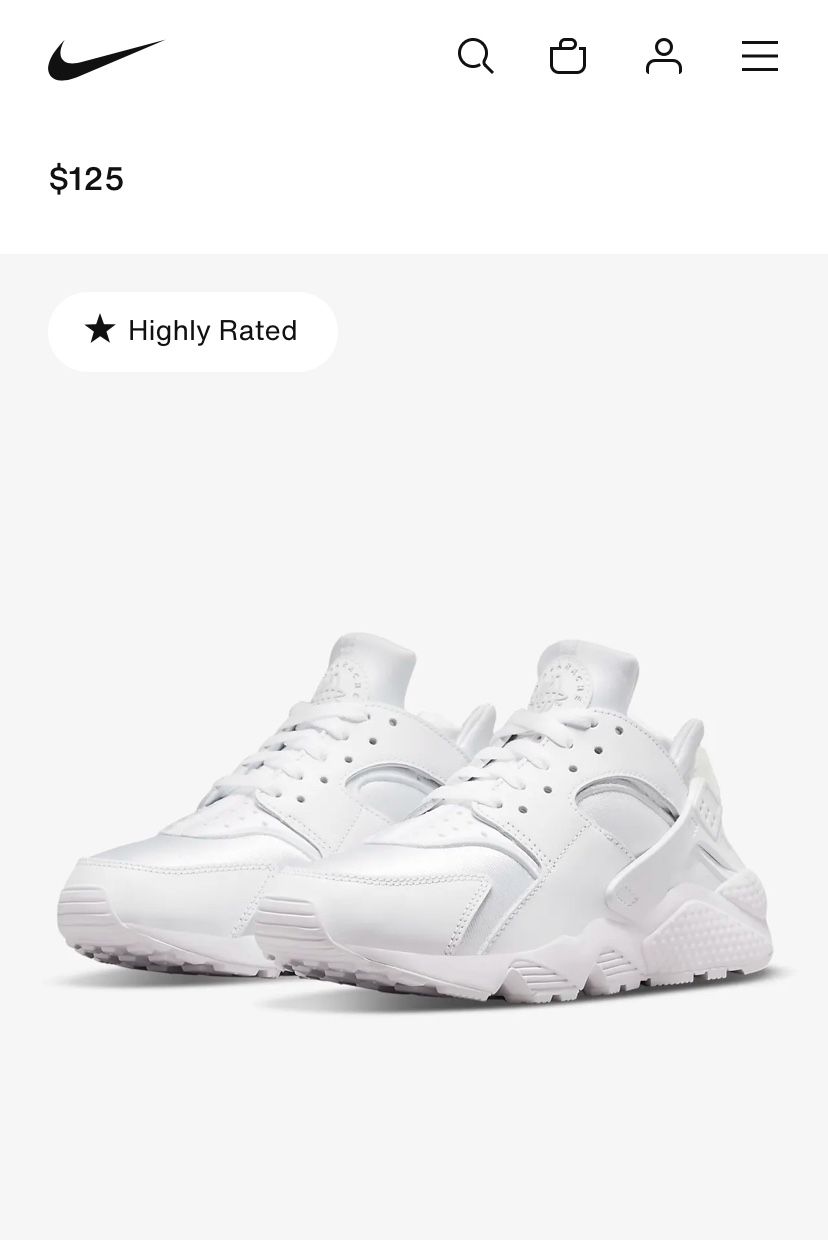 All White Nike Huaraches