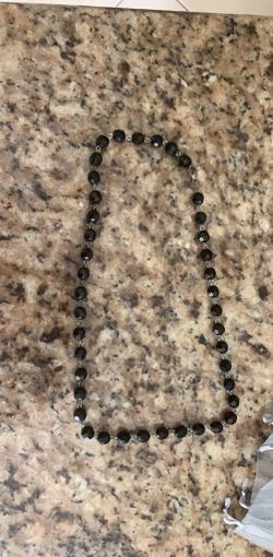Black and silver beaded necklace