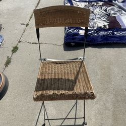 80’s Vintage Wicker Vanity Chair 