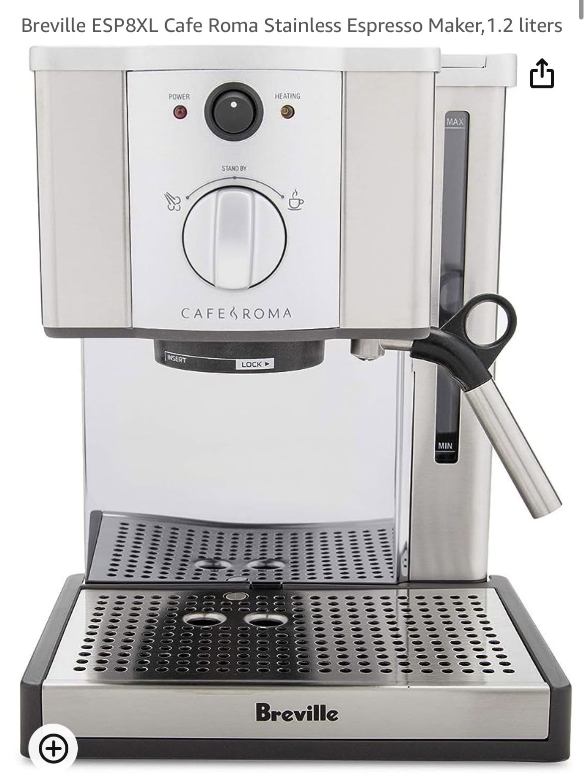 Breville ESP8XL Cafe Roma Stainless Espresso Maker