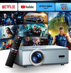 Portable Smart Projector 4K Support WiFi 6 Bluetooth 5.3 Dolby Audio Electric Focus