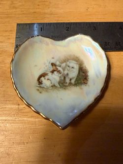 Heart-Shaped Porcelain Trinket Dish