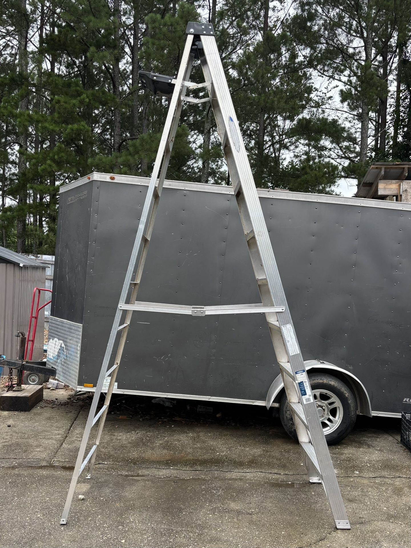 Werner 10ft Aluminum Folding Platform Ladder
