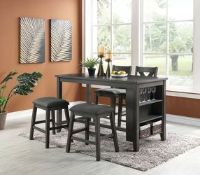NEW 5pc Counter Height Space Saver DINING Room SET Chairs Stools💥NO CREDIT NEEDED $10 Down