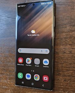 Samsung S22 Ultra 5G S908U1 (Factory Unlocked) Black 256gb - LIGHT SCREEN BURN