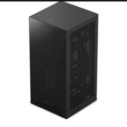 NZXT H1 Version 2 - CS-H11BB-US - Small Form-Factor ITX Case - Dual Chamber Airflow - Tinted Tempered Glass Front Panel - 140mm Liquid Cooler - SFX 75