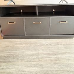 3-Door TV Stand Console for TVs up to 50", Blackwood Finish