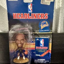 Vintage NBA/NFL Headliners Figures – Sprewell, Garnett, Webber, Stoudamire, Marcus Allen – Sealed 90s Lot (6)