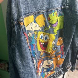 Nickelodeon Comic Jean Jacket Medium 