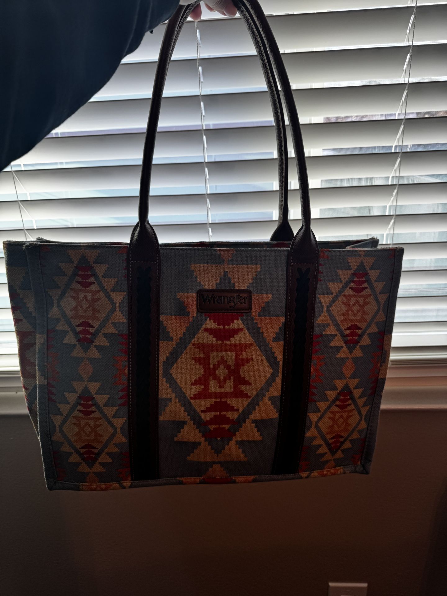 Aztec Print Wrangler Canvas Tote Bag
