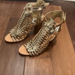 Steve Madden Savine Gold Size 10 Shoes