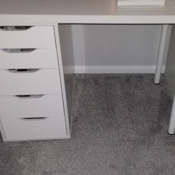 IKEA desktop and Alex drawer