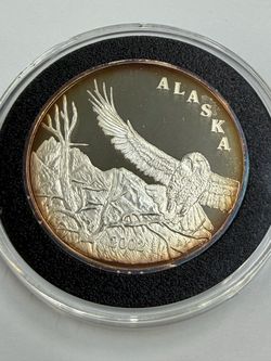 2002 Alaska Mint 2 oz. Silver proof medallion