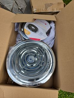 Drip pans and burner element unit set