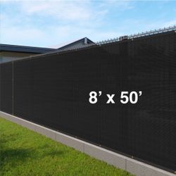 FENCE SCREEN 8 x 50 Privacy Screen - BLACK 8x50