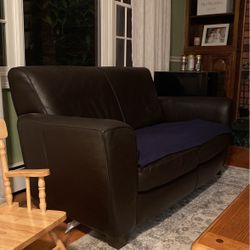 Faux Leather Love Seat 