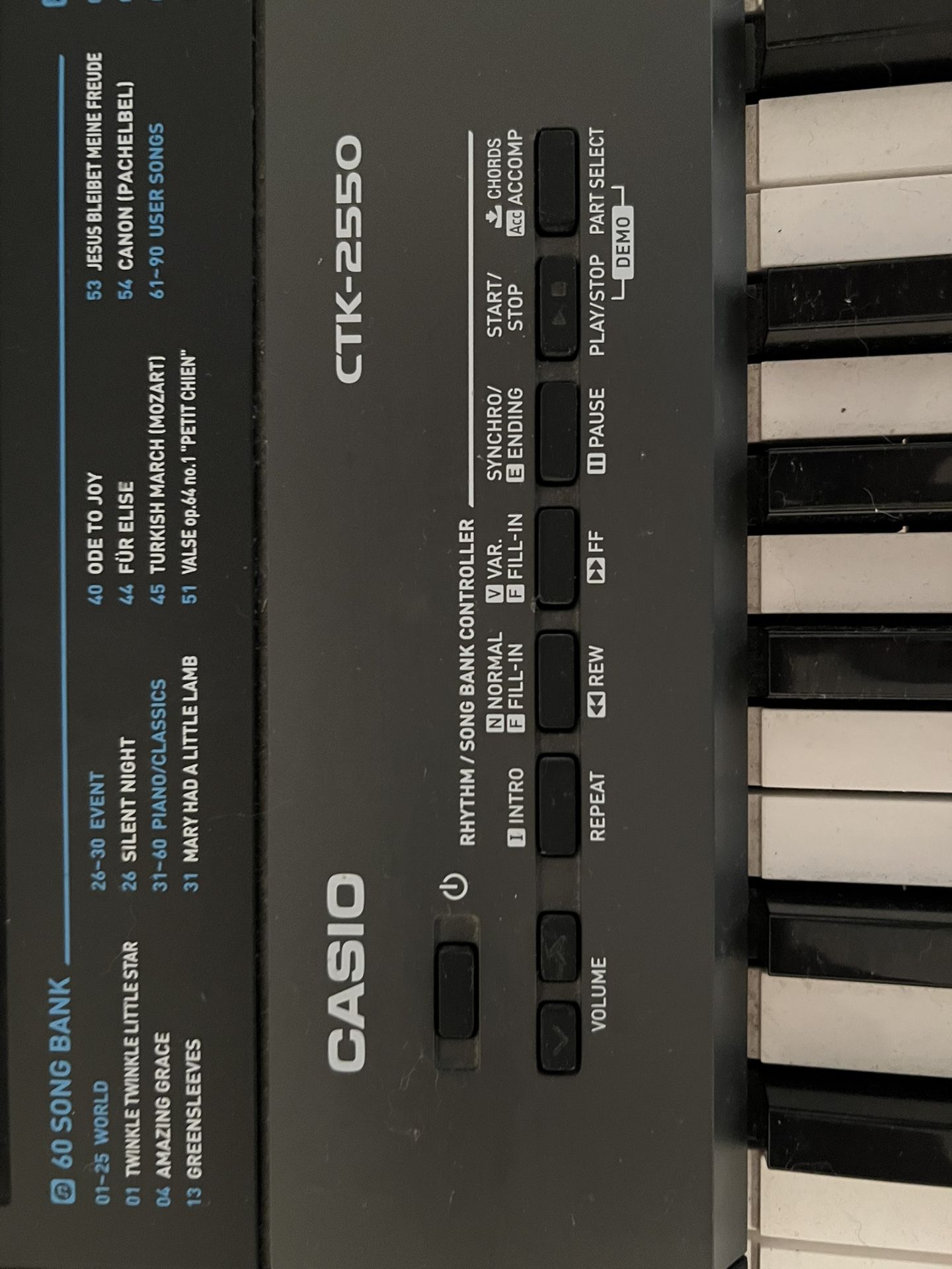 Casio CTK-2550 Key Portable Keyboard piano , organ more tripod