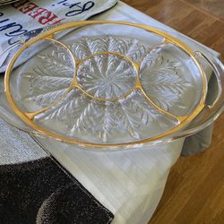 Glass Relish Dish/Serving Tray/Platter