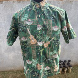 Rare Reyn Spooner Heineken Beer Hawaiian Shirt Pullover Men’s Small