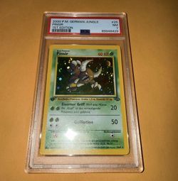 1999 Pokemon Jungle ** 1st Ed ** Holo Pinsir 9/64 PSA 7