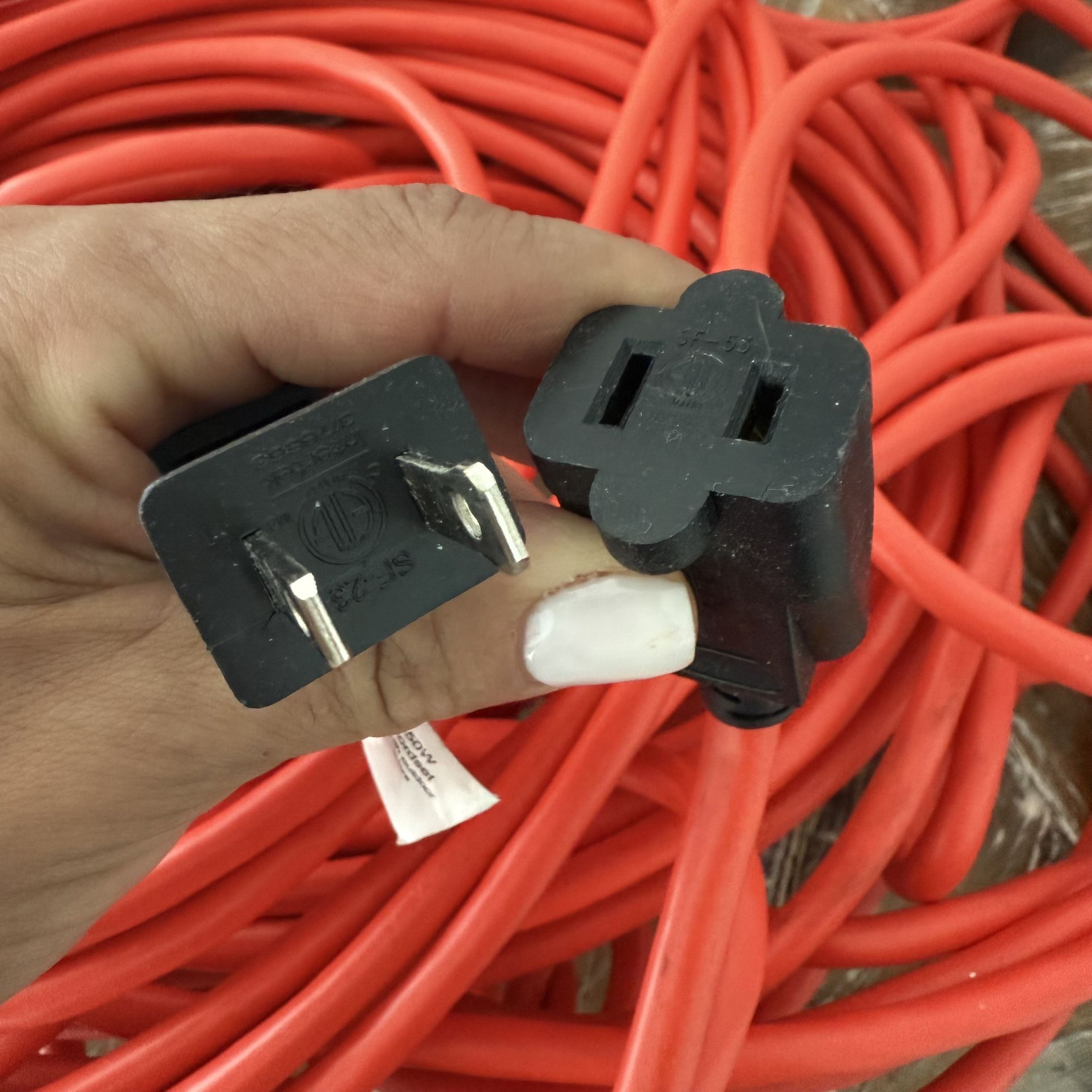 Clear Power - Cable de extensión para exteriores de 100 pies 16/2 SJTW,