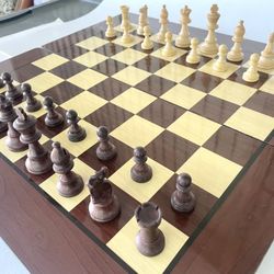 ** Chess Set w/folding Chess Board and Backgammon Set **