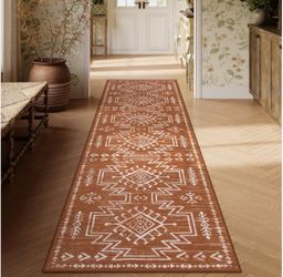 New Lahome 2'5" x 8' Washable Runner Rug – Orange