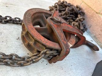 VTG AMERICAN CHAIN & CABLE DIFFERENTIAL CHAIN HOIST BLOCK 411C  1/2 ton