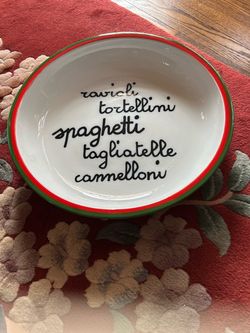 Italian Pasta Ceramic Bowl
