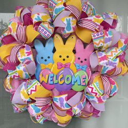 Easter Peeps Welcome Wreath