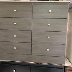 Grey Dresser 8 Drawer 
