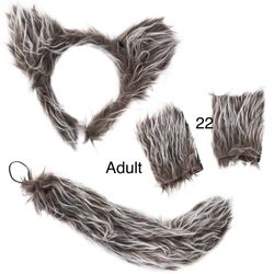 Wolf Costume 4 pc Halloween Kid or Adult / Disfraz de Lobo Niños o Adulto