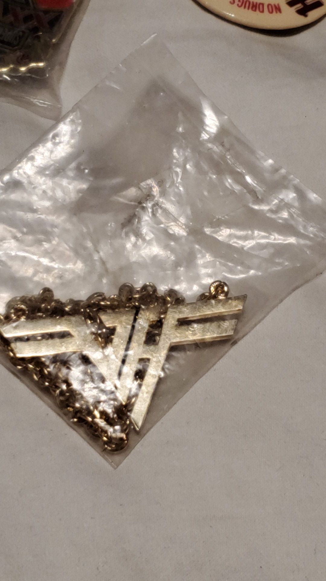 Vintage van Halen logo necklace 1980s