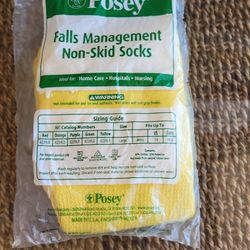 Yellow Posey Non-Skid Socks