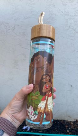 Glass moana water bottle from Disney store