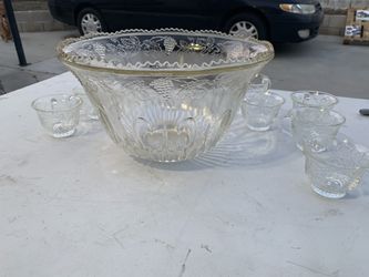 10 cup and punch bowl set 45.00