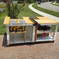 Mobile Workbench With Table saw, Miter Saw, Planer And Jointer
