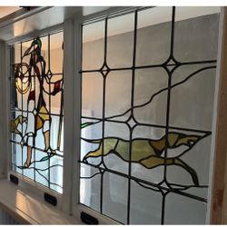 Huntsman Stained Glass Lead Glass Window 