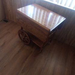 Wood Table With Wheels 