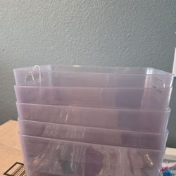 Set Of 5 Plastic STORAGE BOX