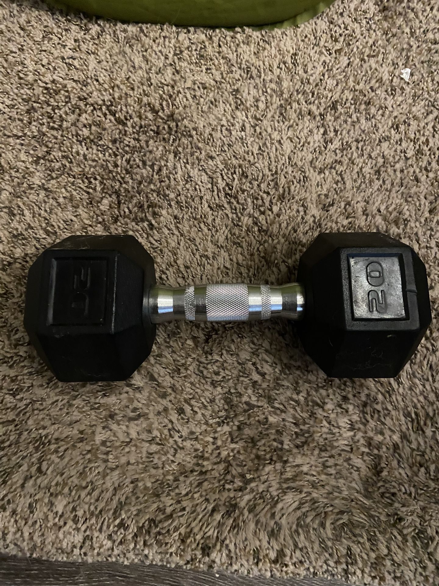 20 Lb Rubber Dumbbell