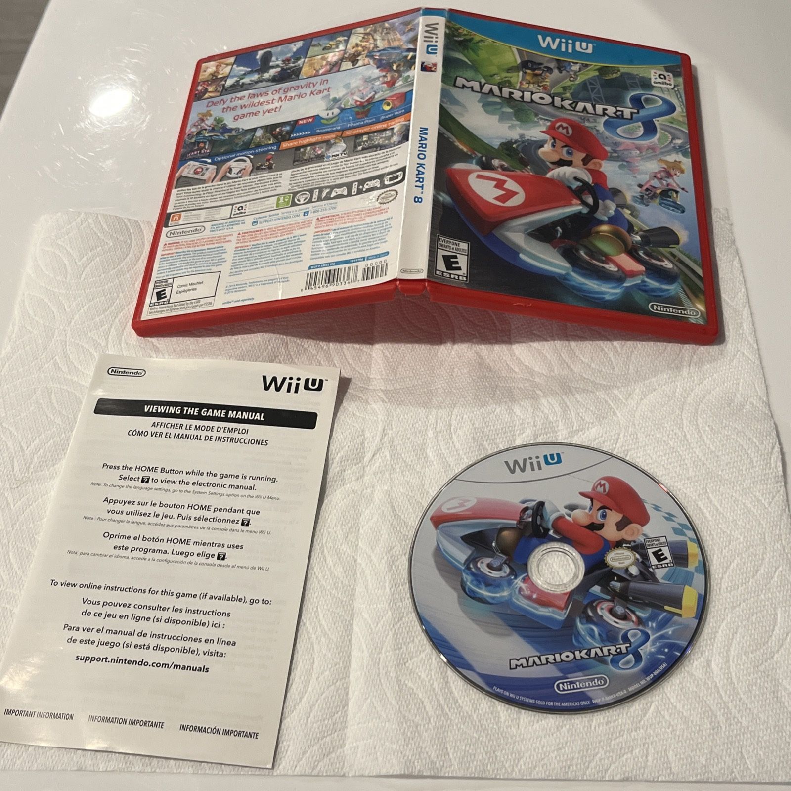 Mario Kart 8 Nintendo Wii U No Manual Tested