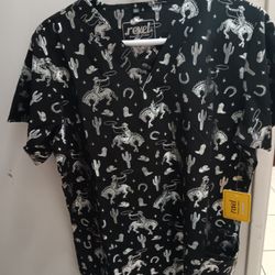 Cowboy Trails Reval Brand Xl Top Scrub 