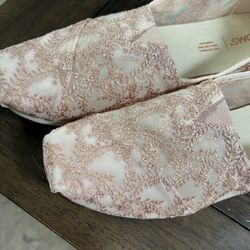 Rose Gold Tom’s Bridal Shoe 